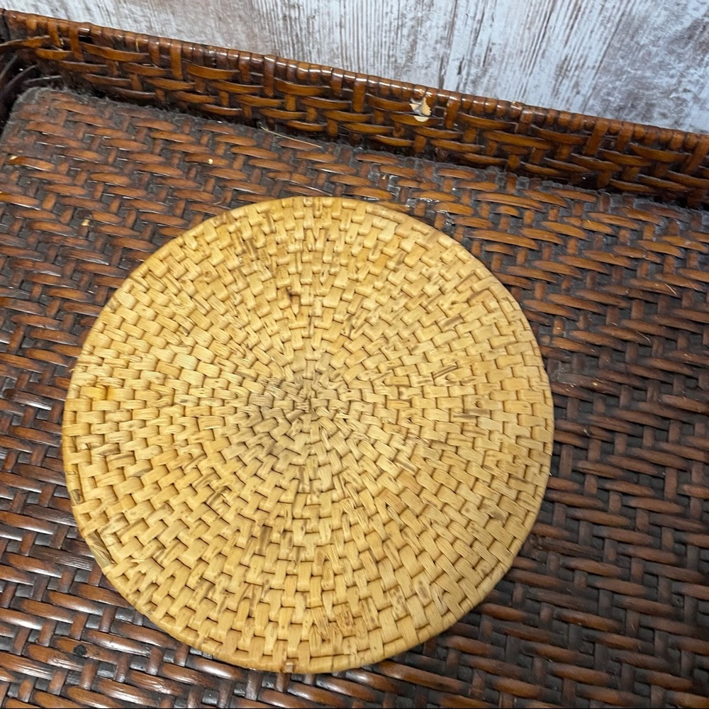 Vintage Boho Woven Circle  Trivets